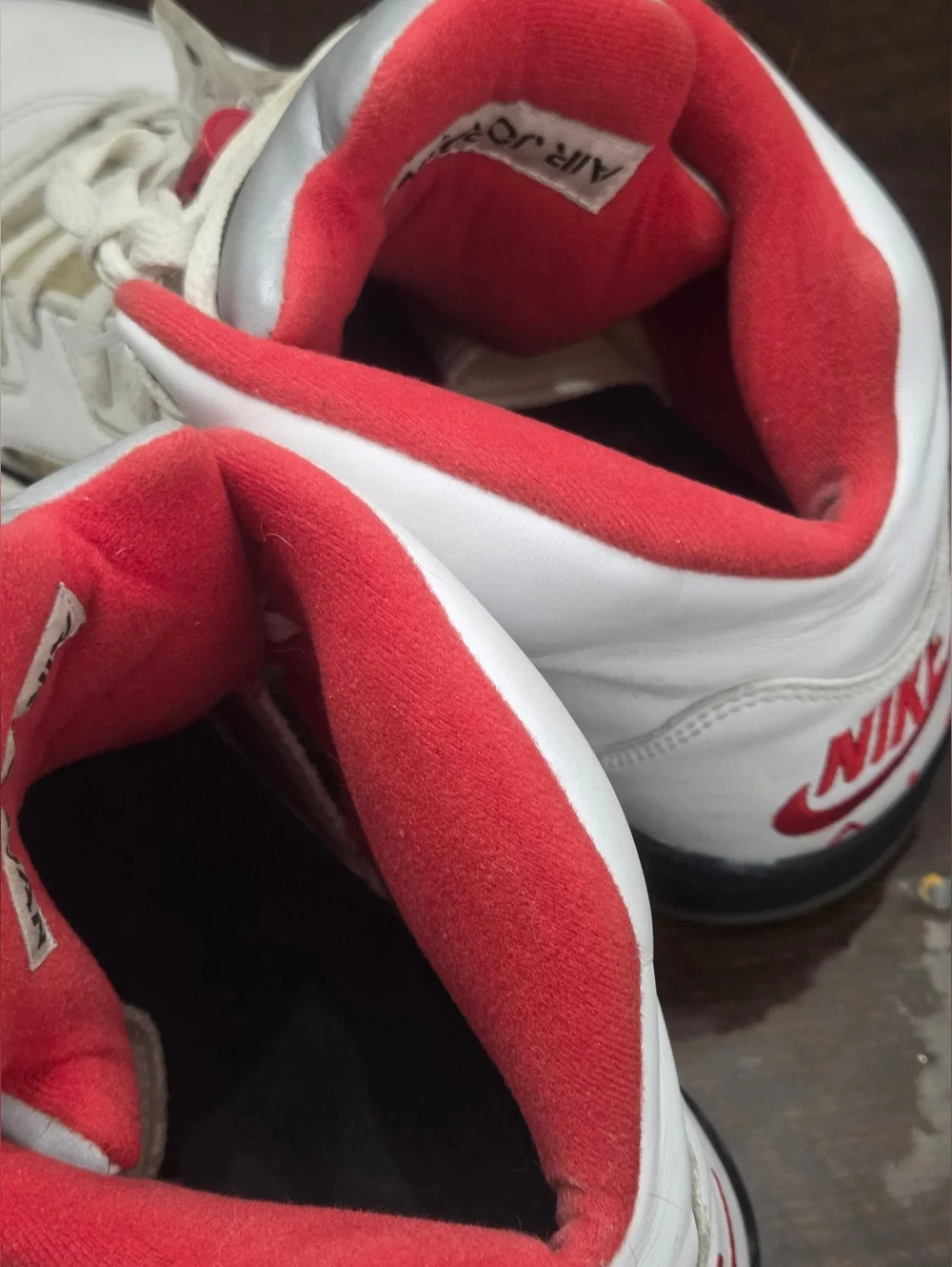 Nike Air Jordan Retro 5 Fire Red Basketball Sneakers In Size 14